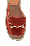 Women's Suede Buckle Espadrille Slippers | Derimod