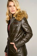 Lucca Women's Leather Jacket | Derimod