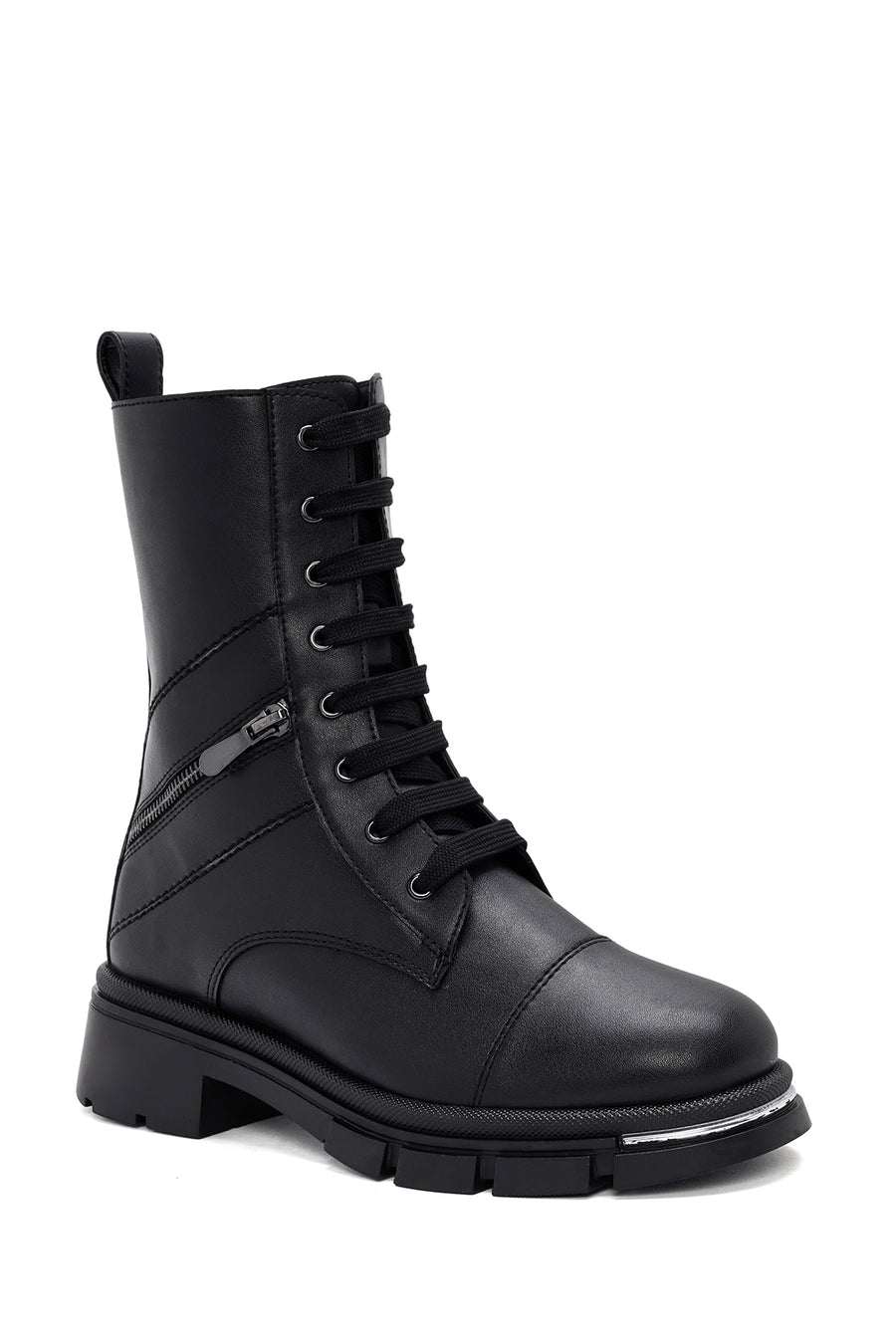 Women's Black Zippered Boots