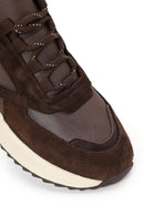 Kadın Kahverengi Bağcıklı Kalın Tabanlı Deri Sneaker | Derimod
