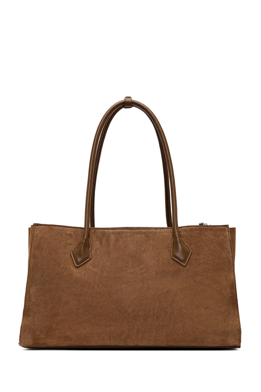 Woman Camel Charm Suede Shoulder Bag