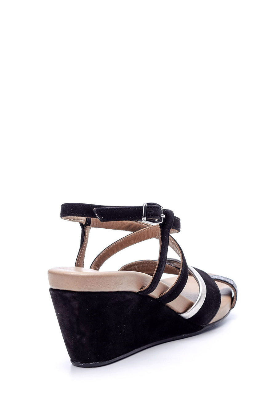 Women's Wedge Heeled Suede Sandals