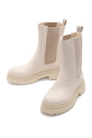 Women's Beige Thick Soled Chelsea Boots | Derimod