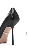 Women's Black High Thin Heel Leather Stiletto | Derimod