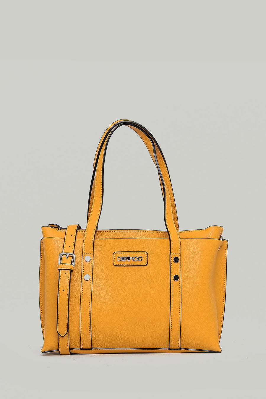 Mustard Women's Shoulder Bag with Staple Detail 18SBD2749FT | Derimod