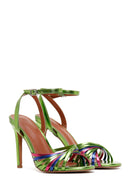 Women's Green Ankle Strap Thin Heel Sandals | Derimod