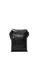 Men's Black Leather Messenger Bag | Derimod