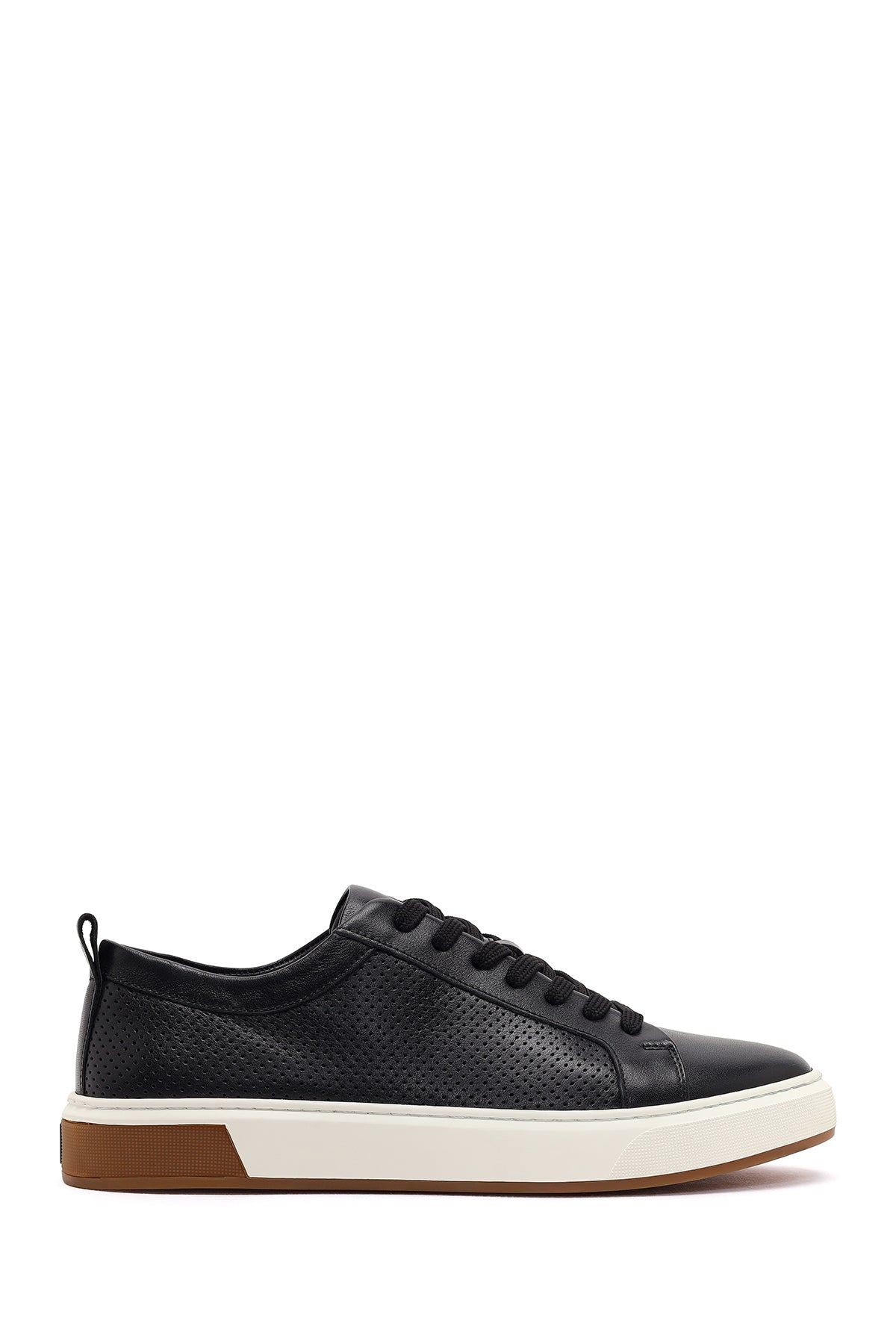 Erkek Siyah Bağcıklı Deri Sneaker 26SFD612018 | Derimod