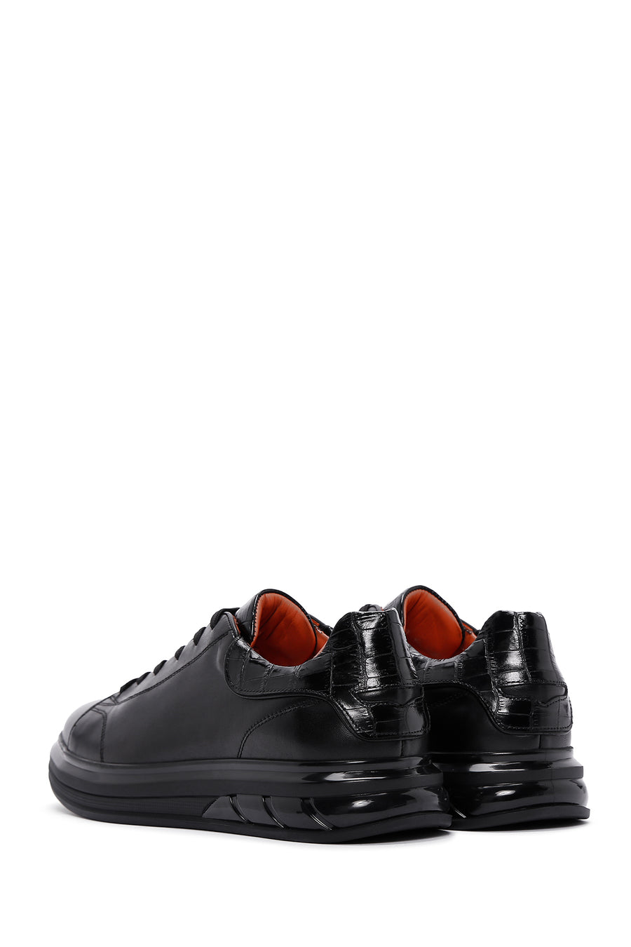 Men's Black Leather Sneaker