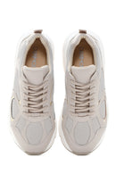 Women's Beige Thick Soled Sneaker | Derimod