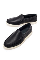 Male Black Leather Casual Loafer | Derimod