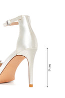 Women's White Stone Heeled Sandals | Derimod