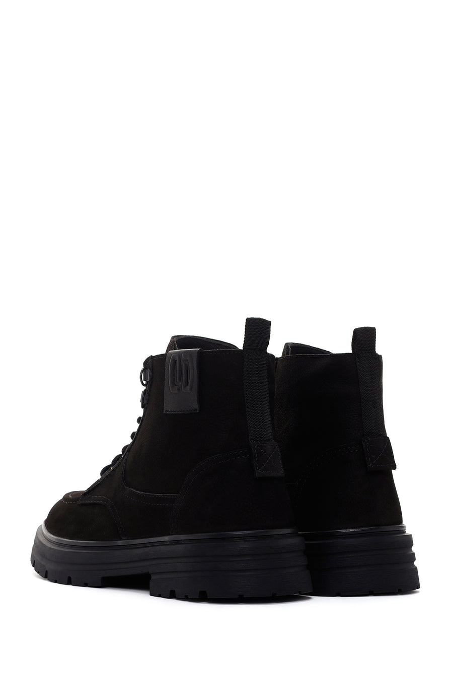 Men's Black Casual Nubuck Leather Boots