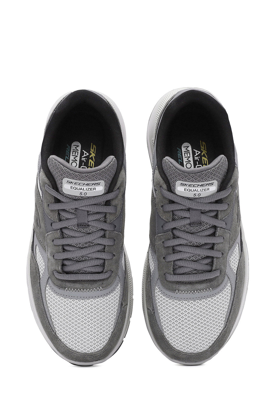 Skechers Erkek Gri Equalizer Bağcıklı Kalın Tabanlı Sneaker