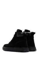 Men's Black Suede Leather Sports Boots | Derimod