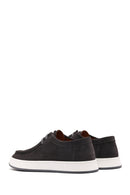 Men's Gray Lace-up Suede Leather Casual Shoes | Derimod