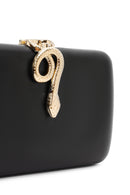 Women's Black Accessory Detailed Long Chain Strap Mini Clutch Bag | Derimod