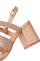 Women's Pink Ankle Strap Heeled Sandals | Derimod