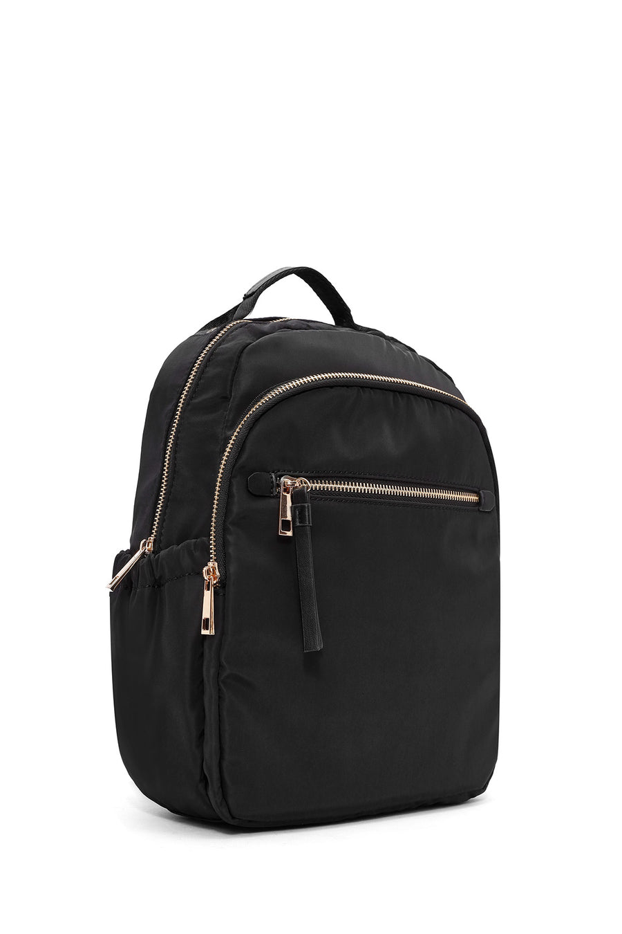 Women's Black Fabric Backpack