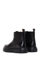 Male Black Lace-up Leather Casual Boots | Derimod