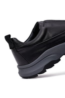 Erkek Siyah Kalın Tabanlı Deri Casual Sneaker | Derimod