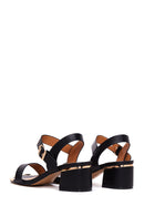 Women's Black Thick Heeled Sandals | Derimod