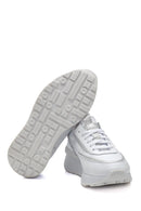Kadın Beyaz Kalın Tabanlı Deri Sneaker | Derimod