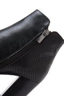 Women's Black Zippered Chunky Heel Boots | Derimod