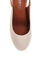 Women's Beige Wedge Heel Espadrille | Derimod