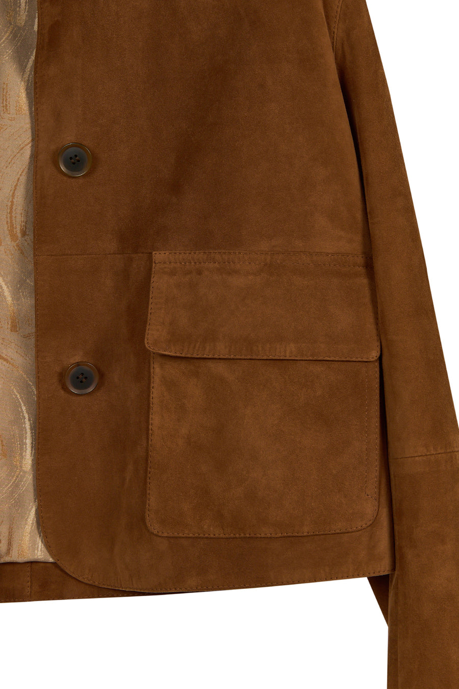 Trix Woman Brown Oversize Suede Leather Jacket