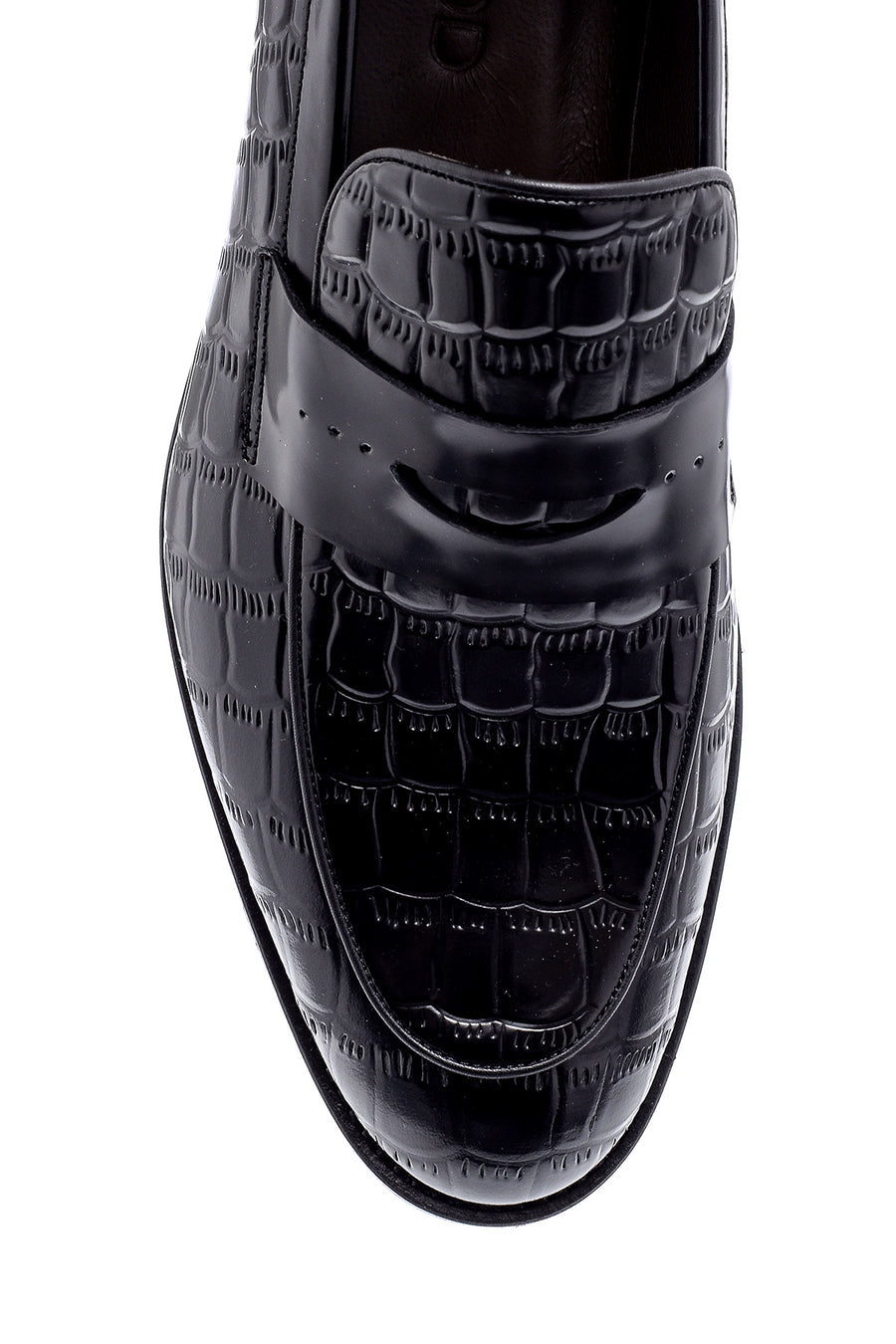 Erkek Kroko Detaylı Deri Loafer