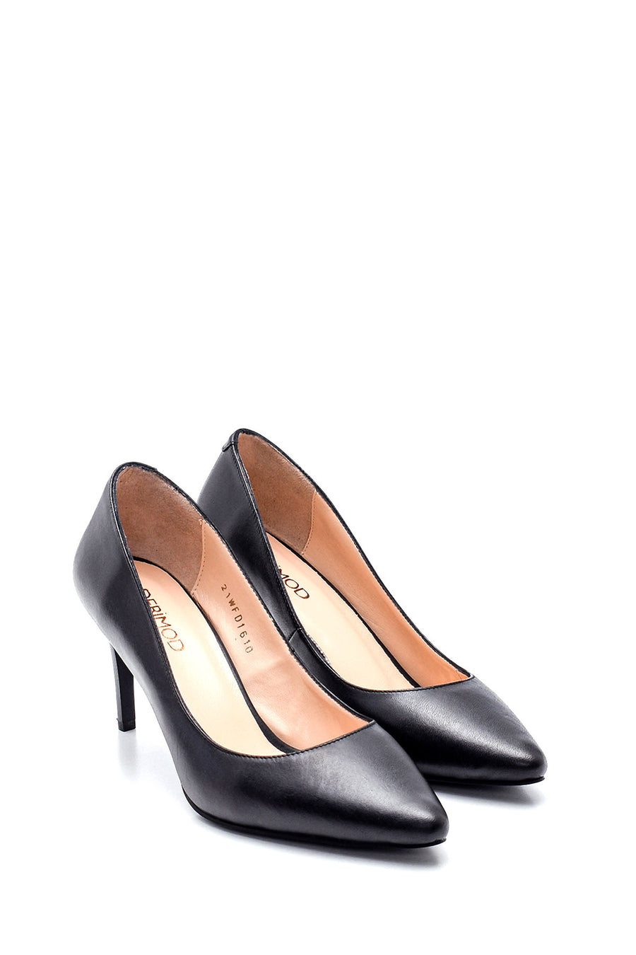 Women's Black Leather Stiletto