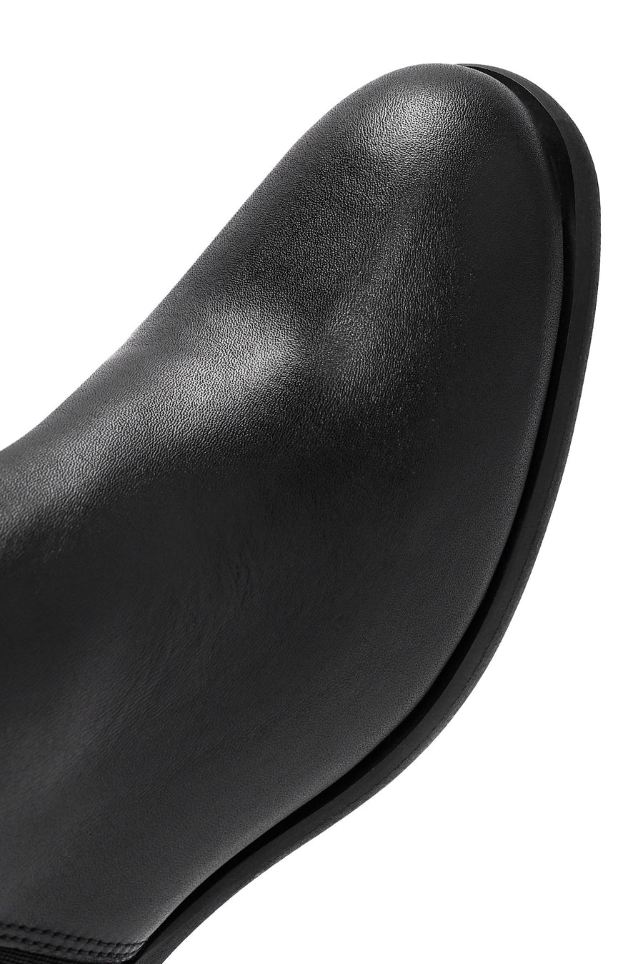 Women's Black Zippered Leather Boots
