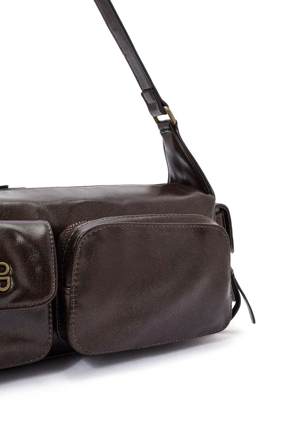 Women's Brown Long Strap Shoulder Bag