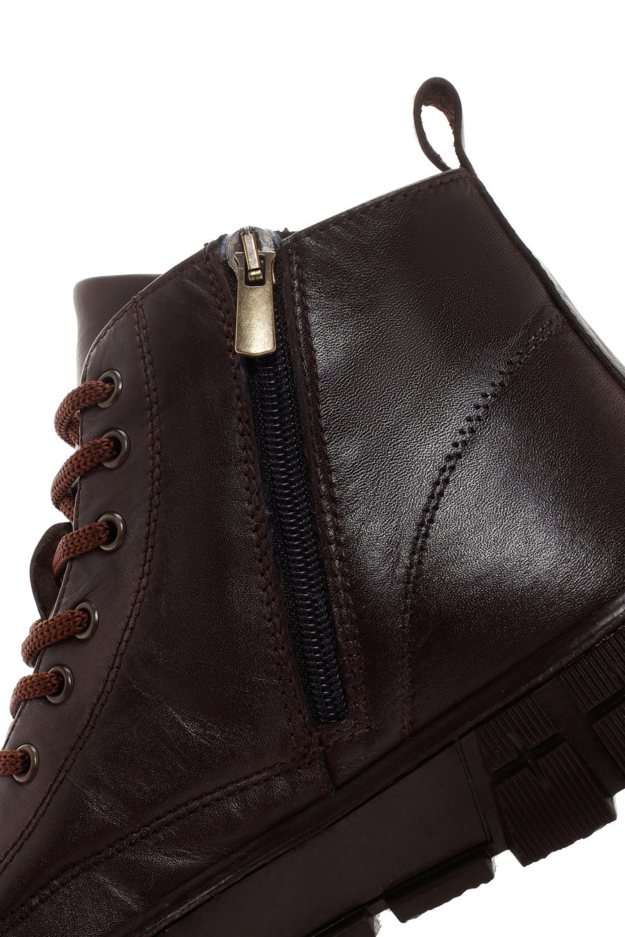 Men's Brown Leather High Top Sneaker