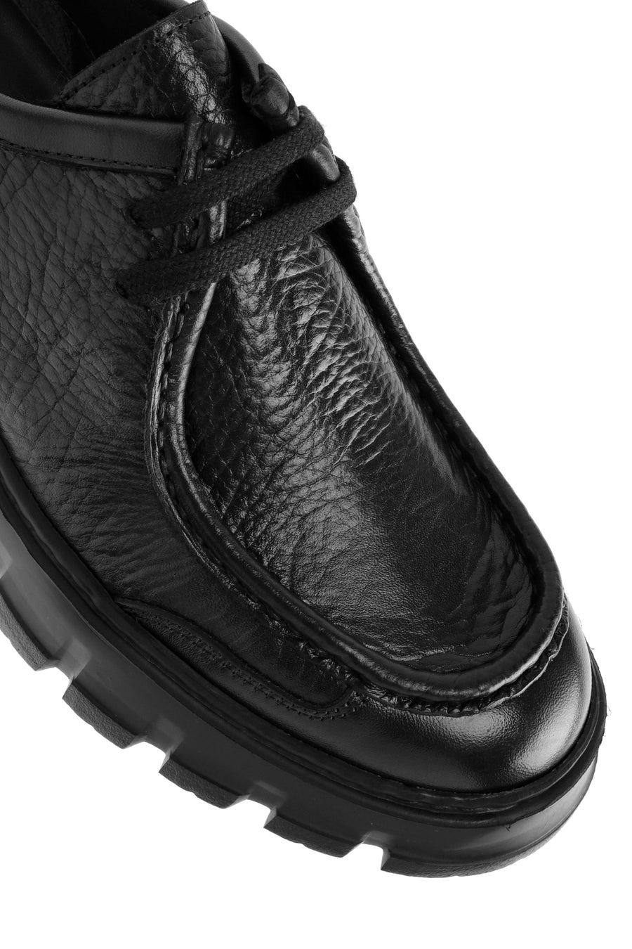 Men's Black Lace-up Leather Casual Shoes