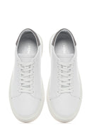 Men's White Lace-up Leather Sneaker | Derimod