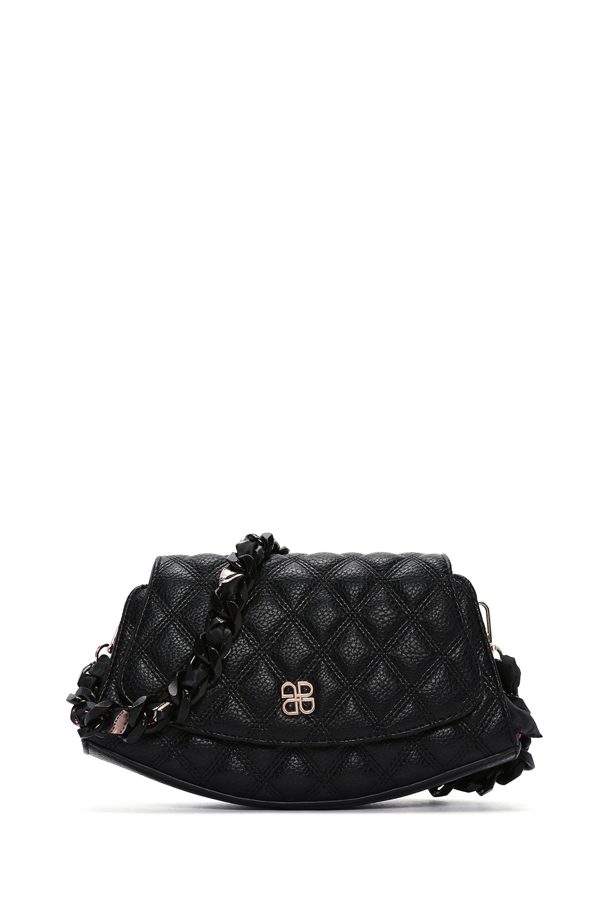 Women's Black Long Chain Strap Quilted Mini Shoulder Bag 24WBD2601KP | Derimod