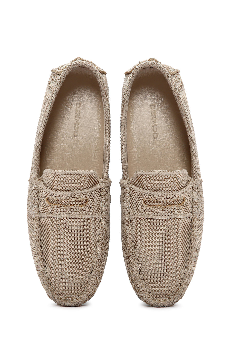 Men's Beige Fabric Loafer