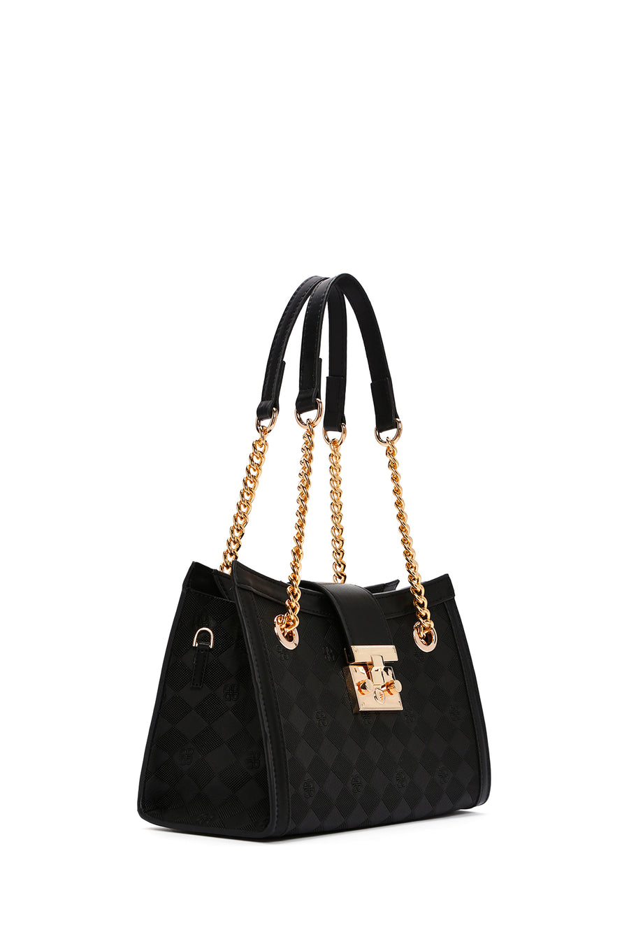 Women's Black Long Strap Printed Shoulder Bag