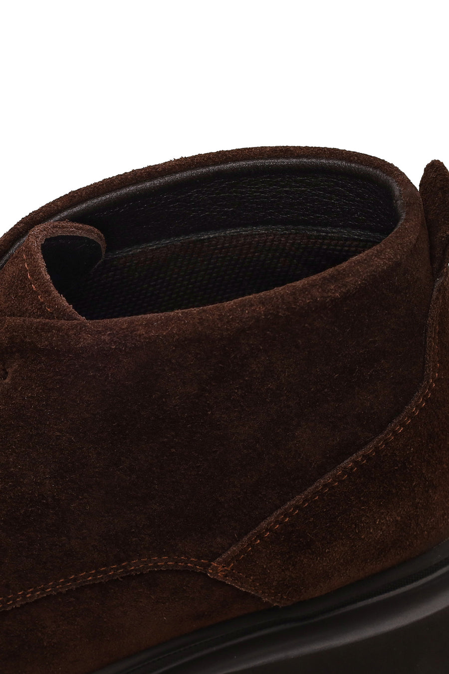 Male Brown Lace-up Thick-Soled Suede Casual Boots