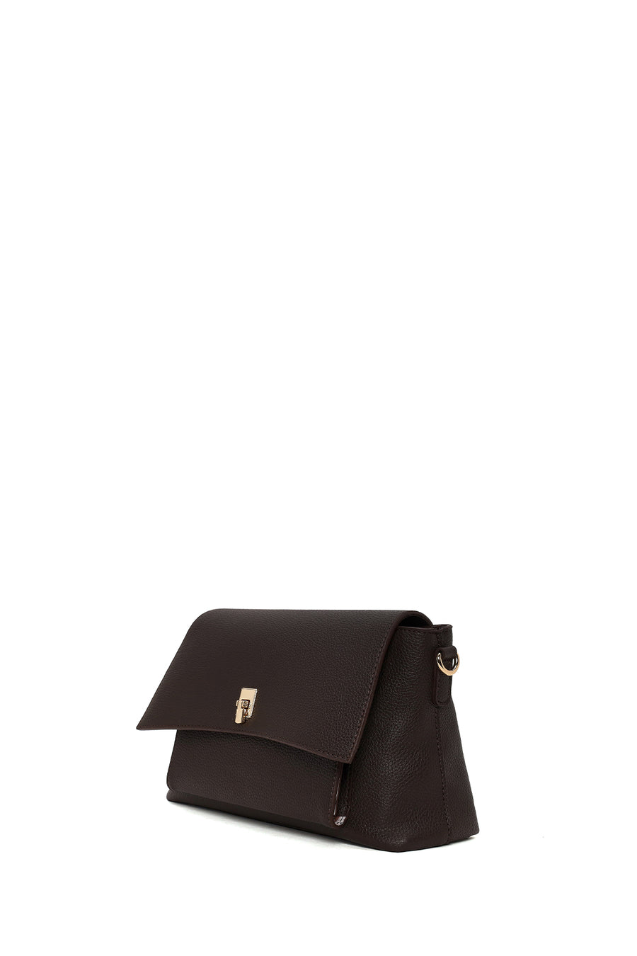 Woman Brown Classic Crossbody Bag with Long Strap