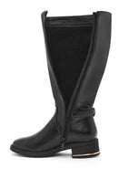 Women's Black Zipper Buckle Detail Boots | Derimod