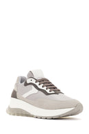 Women's Gray Lace-up Thick-Sole Sports Sneaker | Derimod