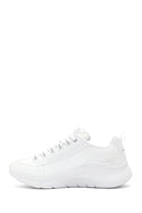 Skechers Women's White Arch Fit Lace-Up Chunky Sole Sneakers | Derimod