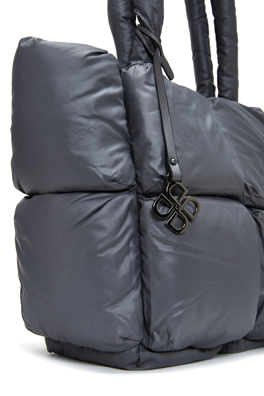 Women's Gray Quilted Shoulder Bag