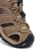 Men's Beige Leather Sandals | Derimod
