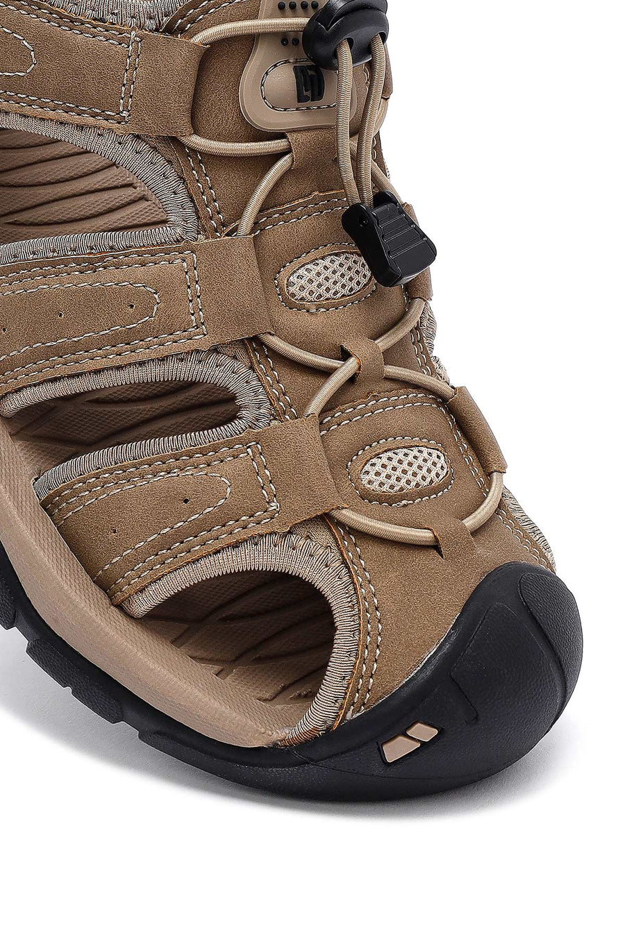 Men's Beige Leather Sandals