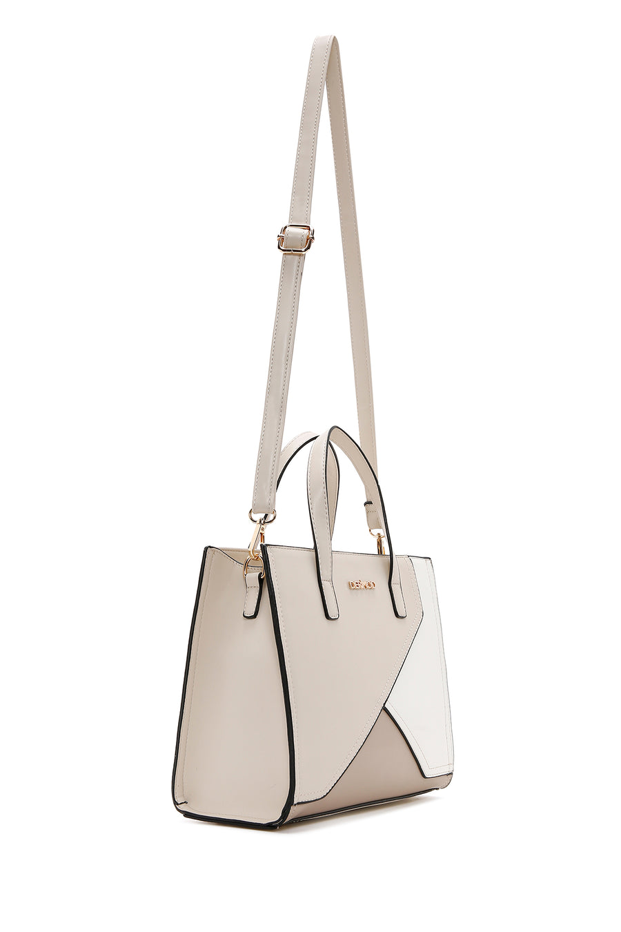 Women's Cream Long Strap Shoulder Bag