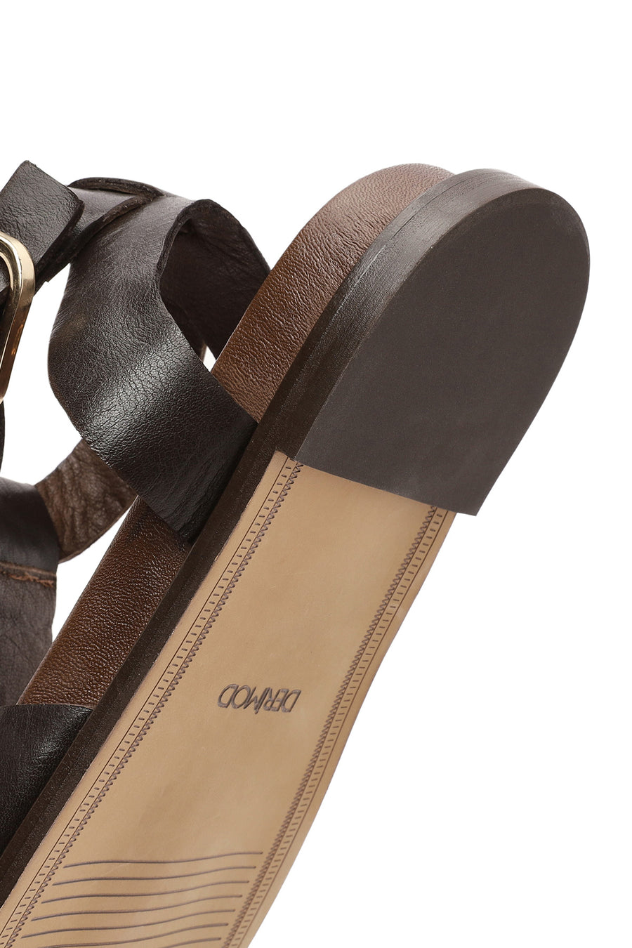 Women's Brown Ankle Strap Leather Sandals